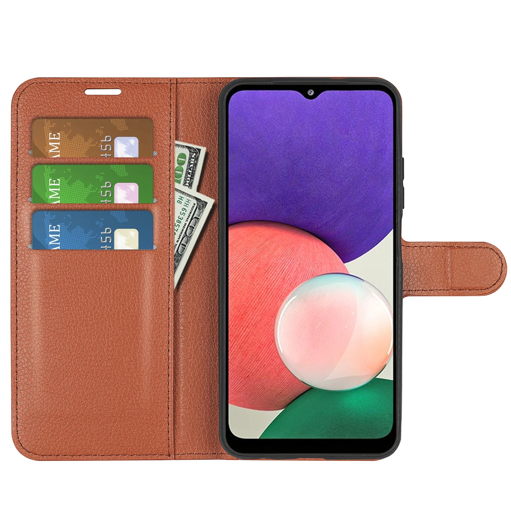 Чехол GalaxyA22s для Samsung Galaxy A22s (5G VER) чехол-бумажник с отделением карт и подставкой в