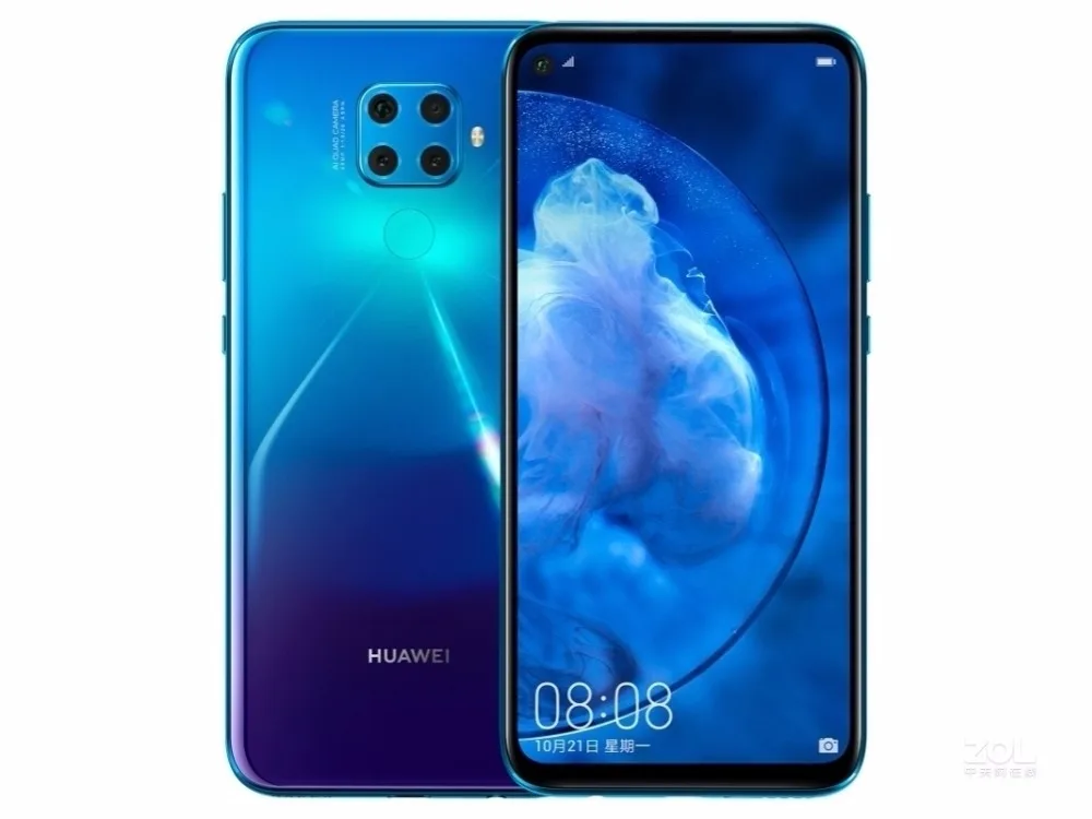 6,2" HuaWei Nova 5z Смартфон Android 9,0 Kirin 810 6G ram 128G rom 48,0 Мп+ 32,0 МП Fingerprin Поддержка Google
