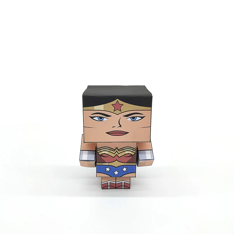 No-glue DC Comics Wonder Woman Складная Милая 3D бумажная модель бумажное ремесло Аниме Фигурка DIY Cubee для детей и взрослых игрушки для рукоделия CS-011