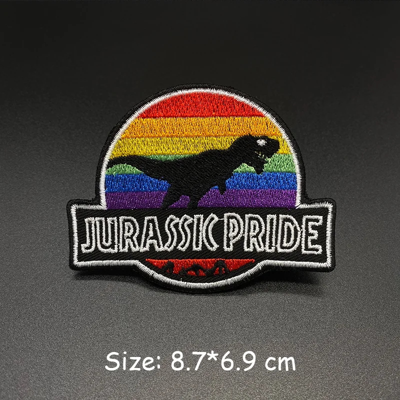 Jurassic Park Iron Su Toppe - 1 Pacchetto Ricamato A Strisce Di - Foto 6