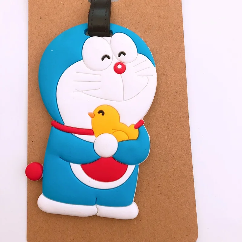 Мультфильм Doraemon багажная бирка дорожные аксессуары милый портативный чемодан сумка бирка кремния бирки с именами Женщины Мужчины этикет багаж