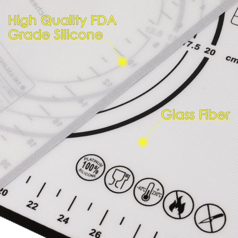 Многоразовый лист для выпечки прокатки теста коврик-подкладка для выпечки коврик кухонные принадлежности