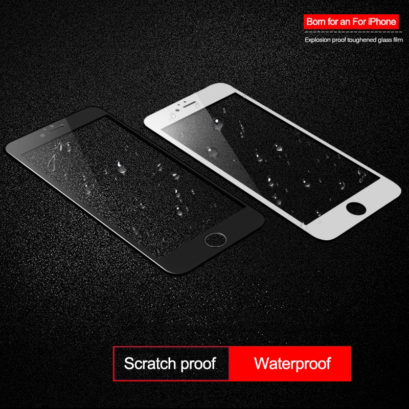 9D изогнутый край Полное покрытие закаленное стекло для iPhone 7 8 6 6S Plus защита экрана