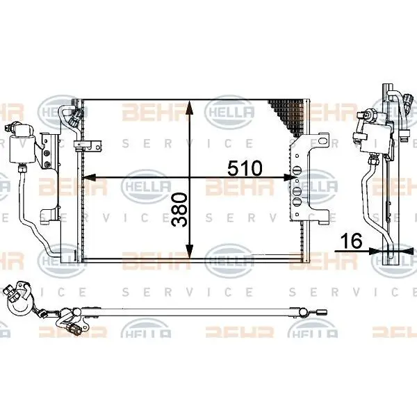 Конденсатор кондиционера MERCEDES-BENZ: A-CLASS(W168) A 140(16