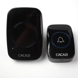 Waterproof Wireless Doorbell  AC 100V to 240V 60 Chimes 5 Volume Remote Control Home Door Jingle Bell Ring with LED light