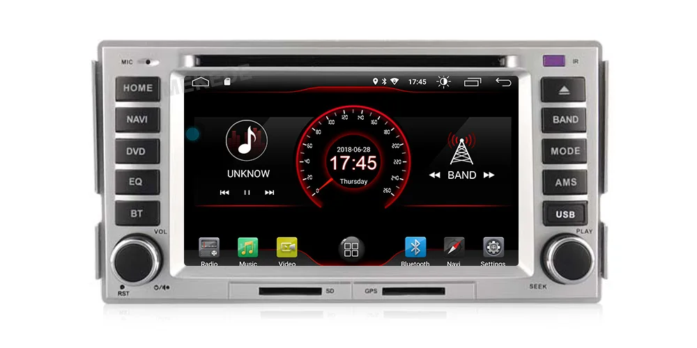 MEKEDE HD 2G+ 16G Android 9,0 автомобильный dvd-плеер для HYUNDAI SANTA FE 2006-2012 Мультимедиа gps навигация 2 Din Автомобильный Радио Аудио