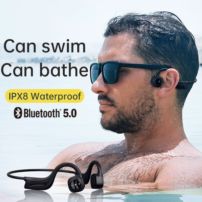 Wireless Bluetooth Swimming Earphone Ipx8 Waterproof Grade Bone