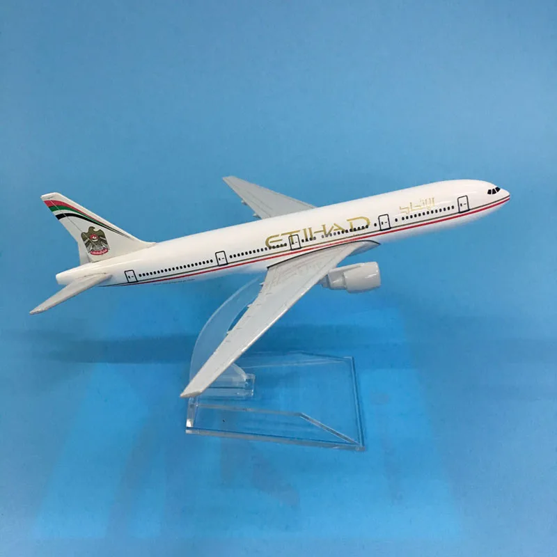JASON TUTU 16 см модель самолета Модель самолета Etihad Boeing B777 модель самолета литой металл 1:400 модель самолета игрушка в подарок