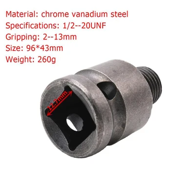 

Keyless Drill Chuck 2-13mm 1/2-20UNF With SDS 1/2inch Thread Adapter Tool