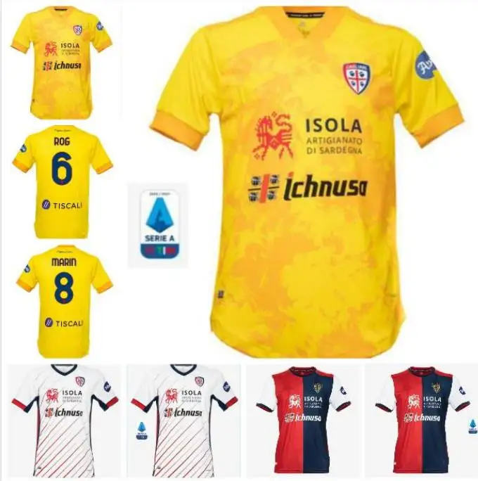 

20/21 Thai Quality Italian Maglie Calcio Cagliari Jerseys GODIN JOAO PEDRO NAINGGOLAN PAVOLETTI 2021 NANDEZ ROG Shirts