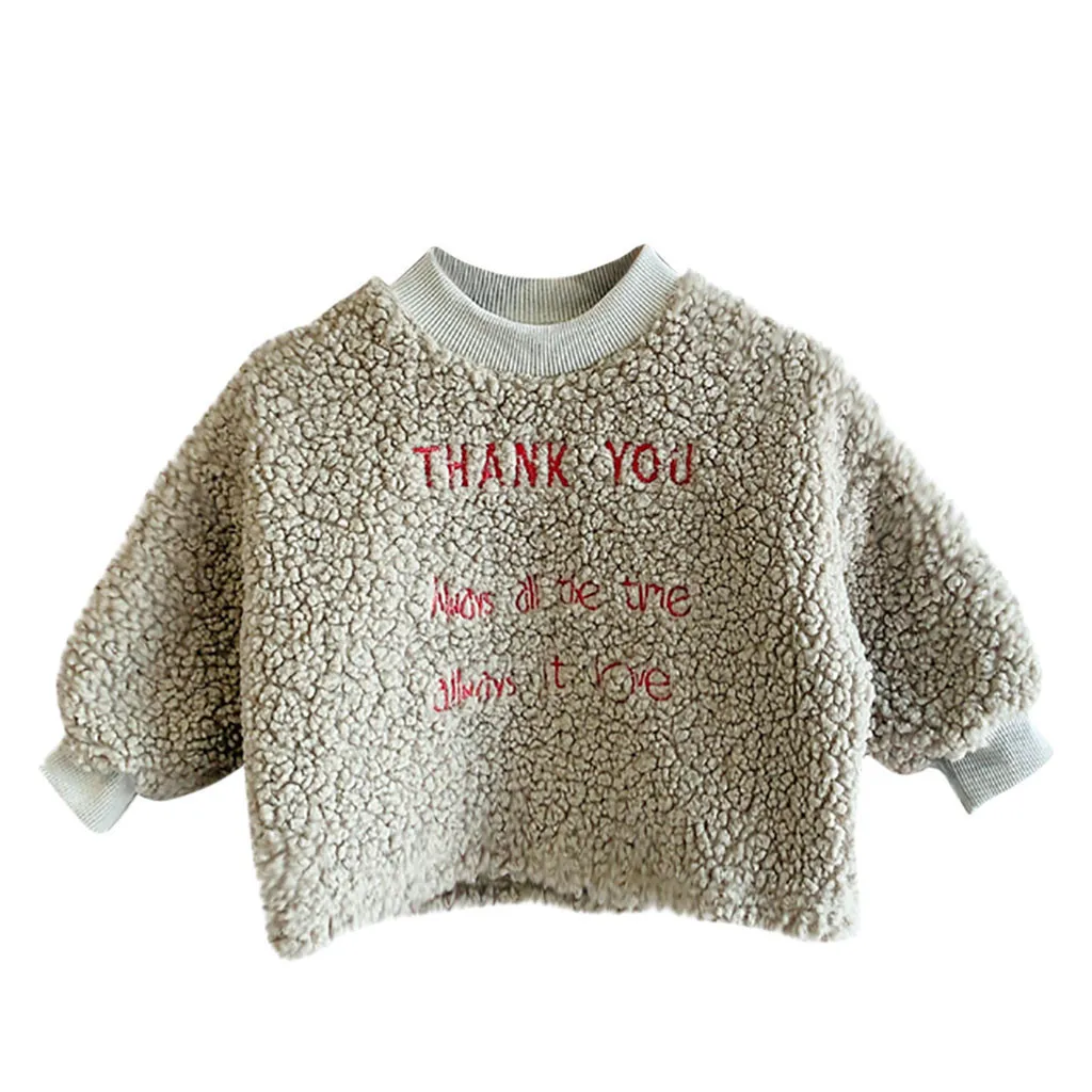 Baby Girls Sweatshirts Winter Toddler Kids Baby Girl Thicken Jacket Plush Long sleeves Warm Clothing Long Sleeves infantil