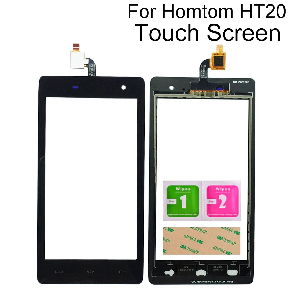 

Mobile Touch Scren For Homtom HT20 HT 20 Touch Screen Glass Front Glass Digitizer Panel Sensor Tools Adhesive