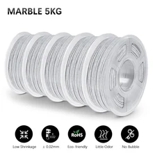 

GOHIGH PLA Marble Filament 5 Rolls Marble Effect 1.75mm Tolerance +/-0.02mm Rock For All 3D Printer Refills