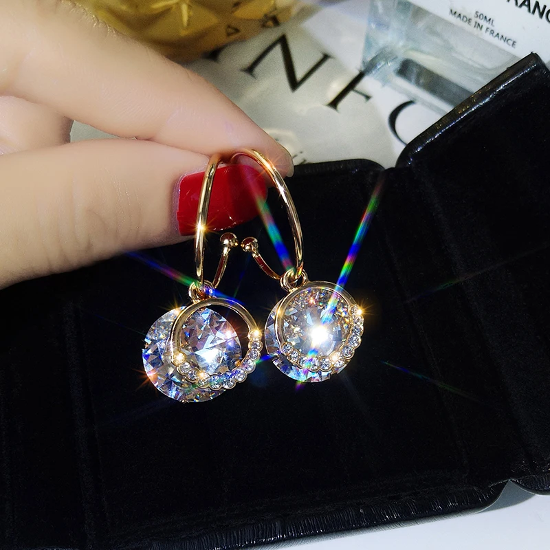 2019-New-Arrival-Crystal-Trendy-Geometric-Women-Dangle-Earrings-Flash-Crystal-Goddess-Earrings-Female-Korean-Elegant - 副本