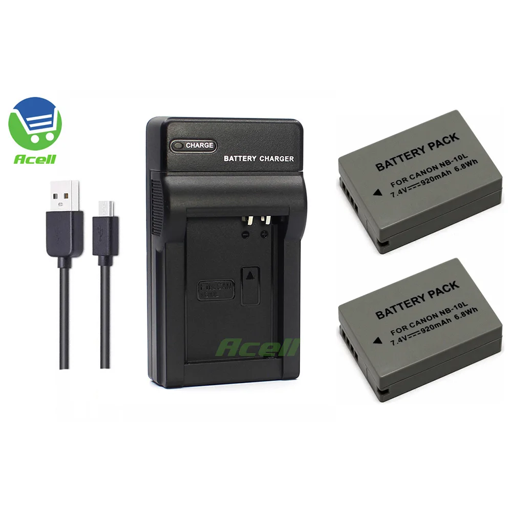 NB 10L аккумулятор + зарядное устройство USB для камеры Canon PowerShot G1X G3X G15 G16 SX40 SX50 SX60