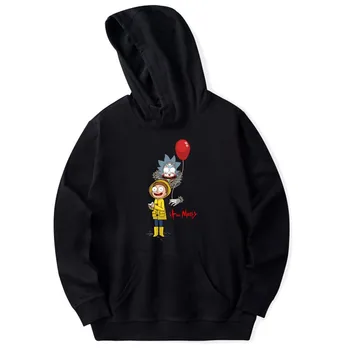 

New Men Brand Hooded Streetwear Hip Hop Mens Hoodies And Sweatshirts Hoody Rick Morty Hoodies Pullover Hoody clothing