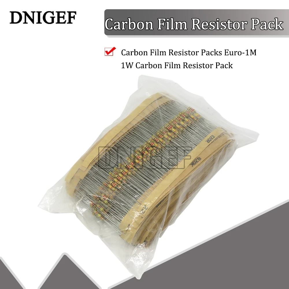 1500Pcs = 75 × 20 Pacchetti Della Resistenza Del Film Del Carbonio Euro-1M Il Pacchetto Della Resistenza Del Film Del Carbonio 1W