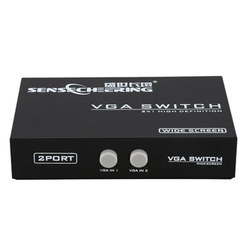 

VGA Switch 2X1 FHD 1080P@60Hz 2 VGA Signal in 1 VGA Signal Out 2x1 VGA Switch BOX for HDTV PC Computer Laptop Monitor