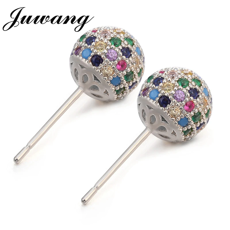 JUWANG Rhinestone Stud Earrings For Women Aretes De Acero Inoxidable Para Mujer Earings Fashion Jewelry Aretes De Mujer - Image 5