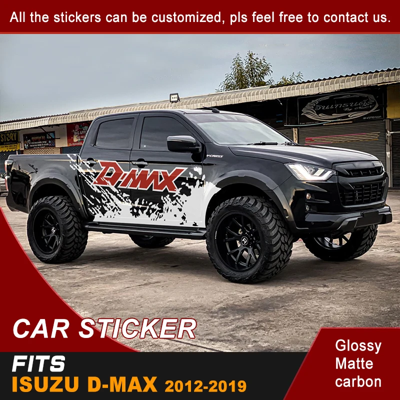 car body sticker mud car sticker mudling graphic Vinyl car sticker dirty marked decal fit for isuzu dmax 2012-2017 cabine crew