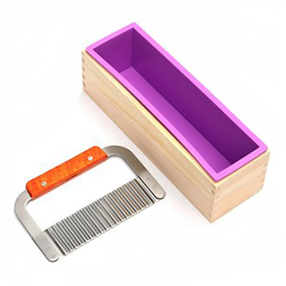 

Rectangle Making Tool Easy To Use Practical Crafts Soap Cutter Set Durable Loaf Home Silicone Mold Handmade DIY Multifunctional