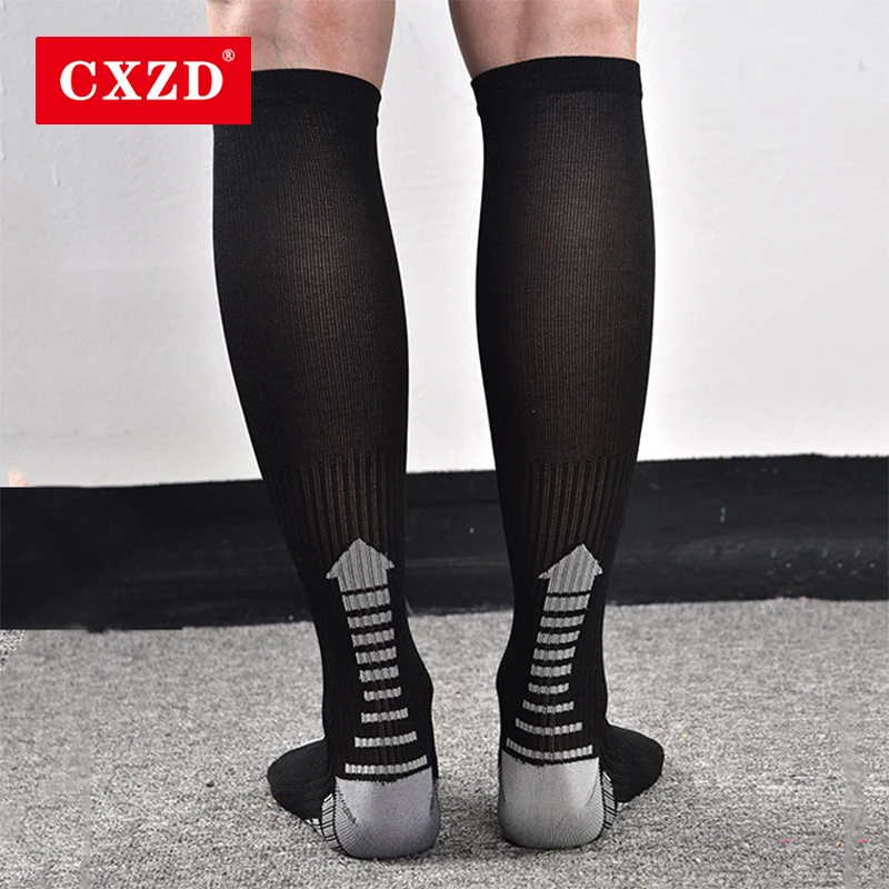 CXZS Pressure Socks Men Anti-Collision Anti-Friction Socks Man High-Elastic Sports Over The Knee Male Socks