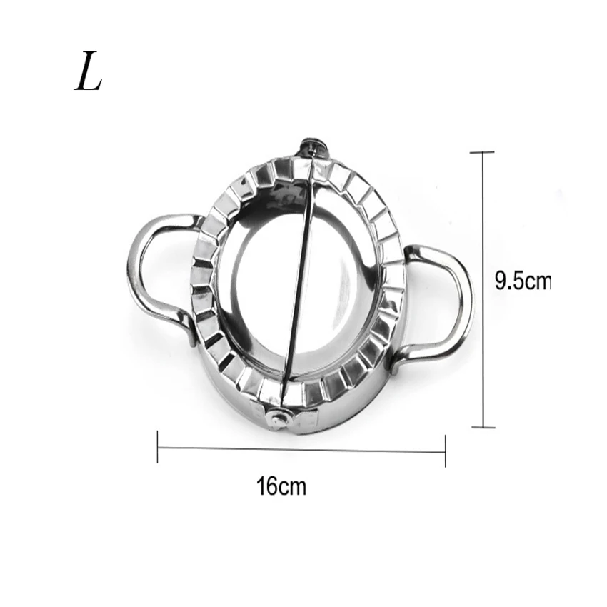Пельменный аппарат из нержавеющей стали, резак для теста, клецки, экологически чистые Кондитерские инструменты, кухонный инструмент, два размера - Цвет: L