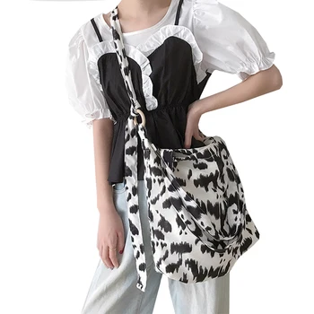 

Cow Print Shoulder Bags for Women Larger Capacity Female Crossbody Bags Handbags Original Design Ladies Girls Messenger Bag