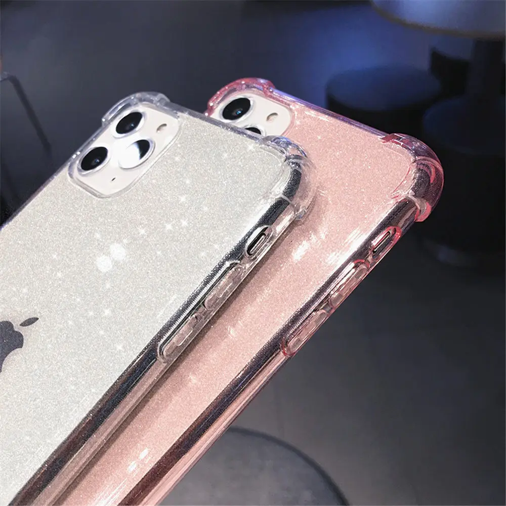 Lovebay для iPhone 11 чехол для телефона Блестящий противоударный для iPhone 7 8 6 6s Plus 11 Pro X XR XS Max прозрачный мягкий ТПУ задний Чехол