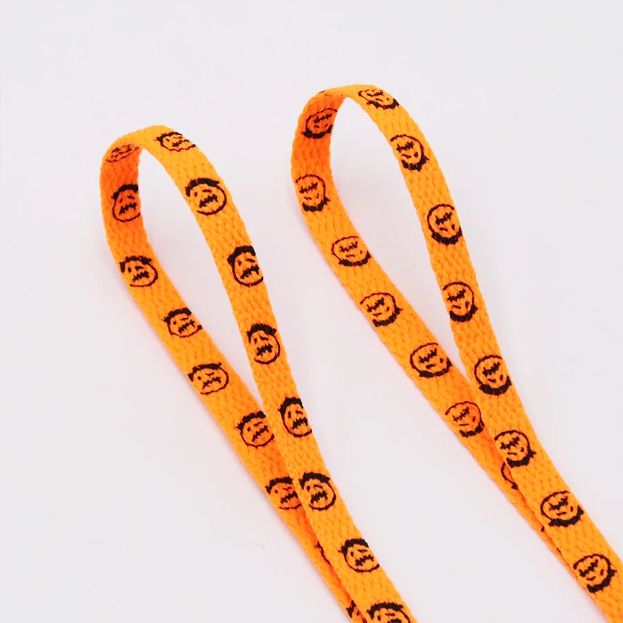 Coolstring Carton Shoe Lace Print Little Old Man Flat Polyester Shoelaces Summer Camping Shoestring Women Running Sneakers