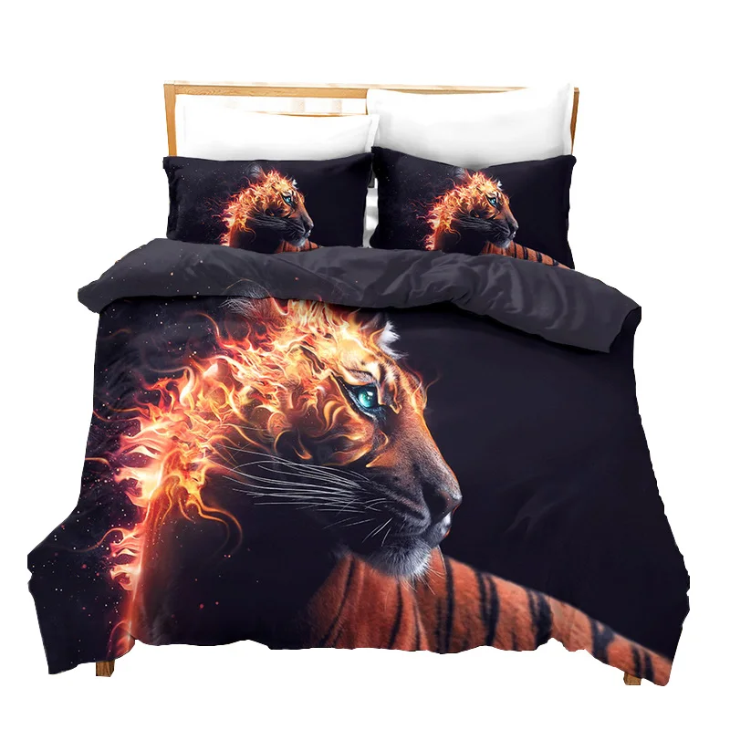 Tiger 3D Bedding Set Duvet Cover Set Bedding Set Luxury for Adults Kids Bedroom Twin Full Queen King Size Comforter Set Bed Set
