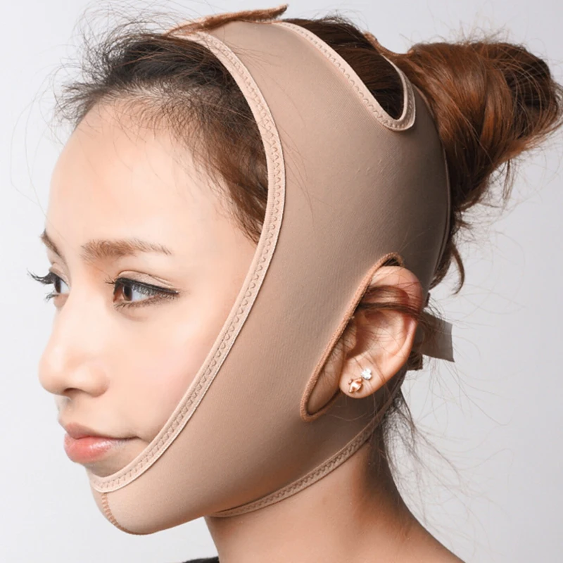 Elastic Face Slimming Bandage V Line Face Shaper Women Chin Cheek Lift Up Belt Facial Massager Strap Face Skin Care Tools Beauty