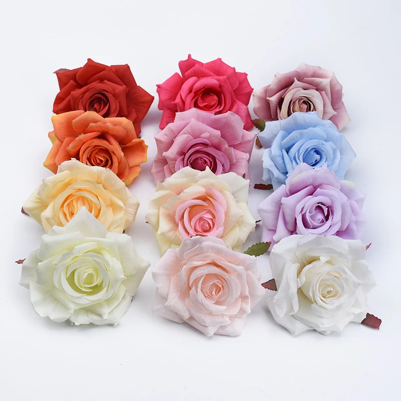 100 шт шелковые розы цветы стены аксессуары для ванной комнаты рождественские украшения для дома свадьбы дешевые искусственные растения брошь невесты