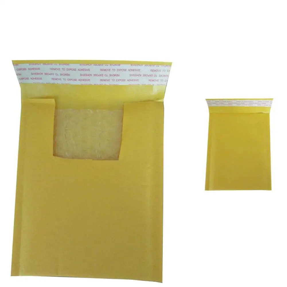 10 шт Желтый крафт-конверты с воздушной подушкой, пузырьковая Экспресс-сумочка поставщик электроэнергии экспресс-доставка, отправка