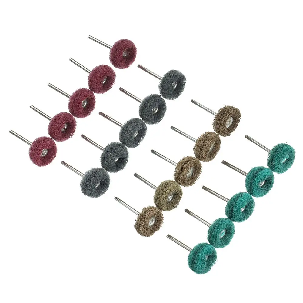 Mini Drill Abrasive Brush Nylon Buffing Polishing Wheel with 3mm Shank 10pcs/pack for Dremel Rotary Tool Accessories Set, cutting disc,grinding disc,abrasive wheel,grinding wheel