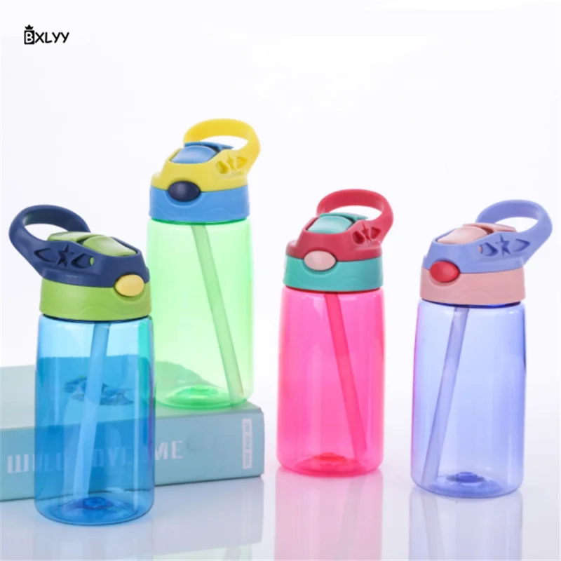 

BXLYY Hot Creative Baby Straw Bottle Children's Hand Cup Leak-proof Portable Sports Plastic Water Bottle Sports Shaker Bottle.8z
