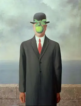 

Rene Magritte Son of man giclee oil paintings canvas Prints Wall Art For Living Room Bedroom Decor