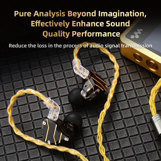QKZ T1 Earphone Cable QDC Type Copper Silver-plated Upgrade