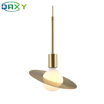 

Post-Modern Simple Golden Round Plated Pendant Lights Nordic Flying Saucer-Shape 9w LED Hanging Lamp For Bedside Bedroom[D3502]