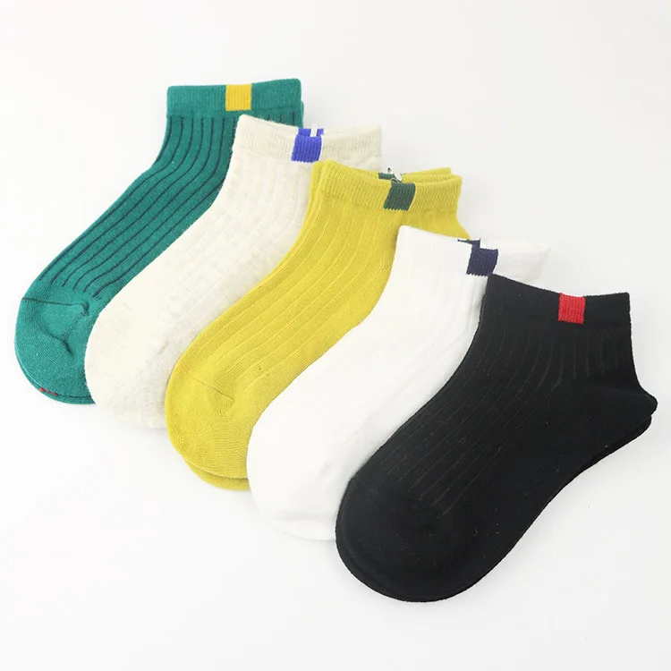 Cloth Label Children Short Socks Combed Cotton CHILDREN'S Socks Spring And Summer New Style Children's Socks Korean-style CHILDR