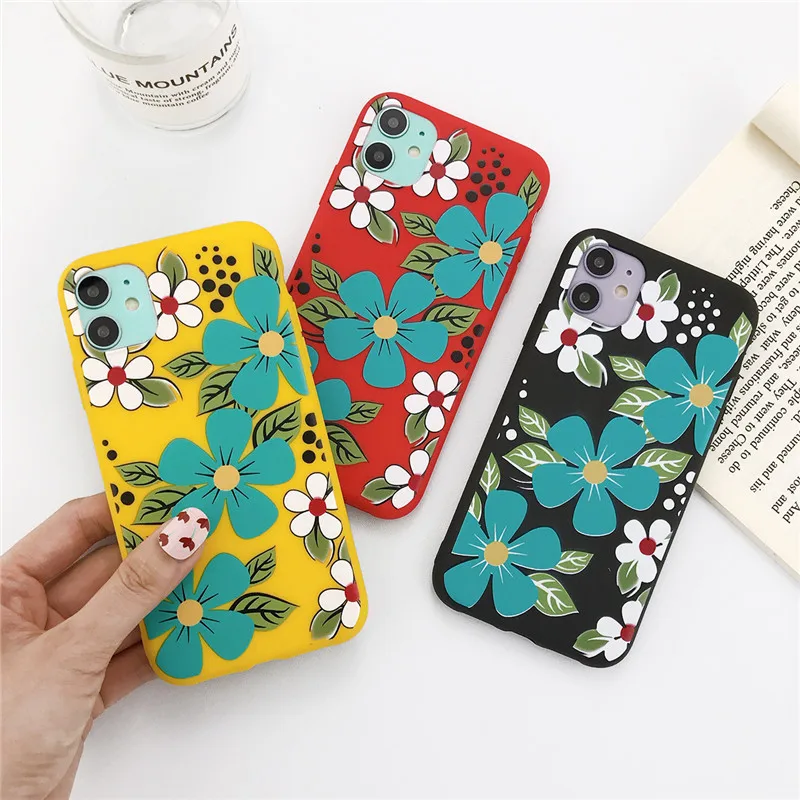 Чехол iPWSOO для телефона с цветами и листьями iPhone 11 X XR XS Max 6S 7 8 Plus 5 модный прозрачный