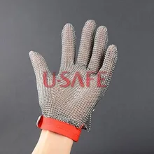 Нержавеющей стали цепь почта металлическая сетка швейная машина использование перчаток швейная игла доказательство перчатки 7 перчатки с цепочкой для резки