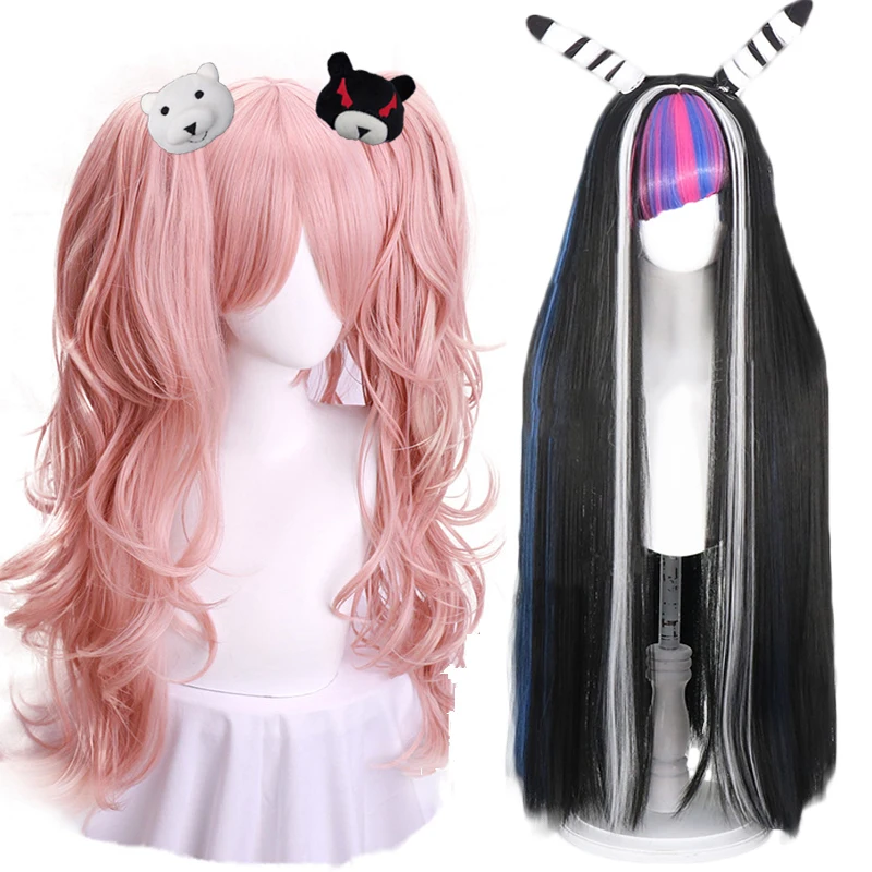 Dangan Ronpa 2 Mikan Tsumiki парики Danganronpa Mioda Ибуки косплей 100 см длинные термостойкие