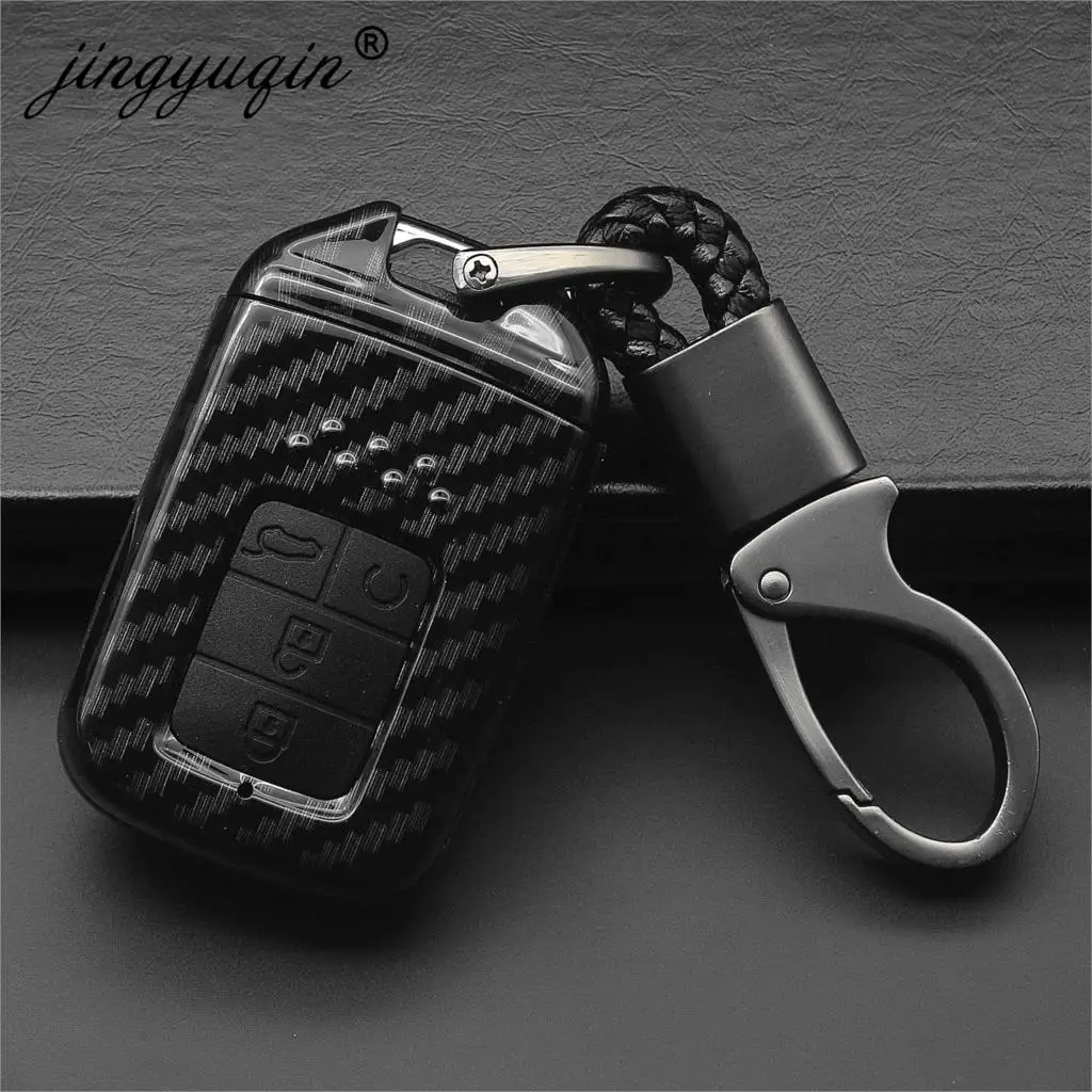 D 4BTN Black Jingyuqin карбоновый Автомобильный Дистанционный ключ чехол для Honda CRV Accord Civic Fit Freed Vezel городской Джаз HRV двойная защита - Название цвета: D 4BTN Black