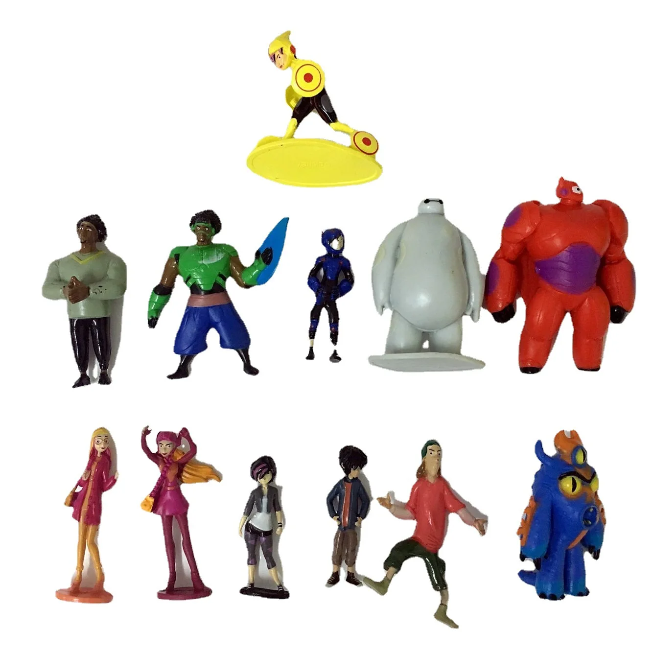 12pcs/set Disney Fashion Holiday Gift Kids Toys Big Hero Baymax Robot Action Figure Cartoon