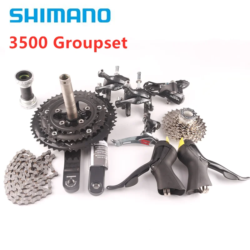 SHIMANO SORA 3500 3503 шатун 170 мм 50T/39T/30T с BBRS500 дорожный велосипед 3X9 кассета скорости 11 28T
