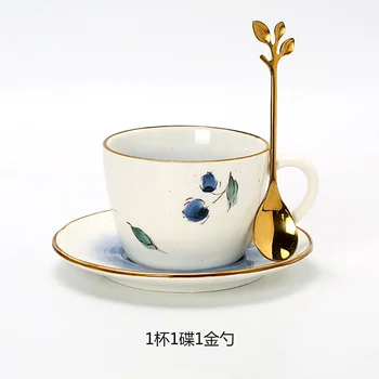 

European Travel Ceramic Cup With Spoon Nordic White Afternoon Tea Cups Minimalist Taza Ceramica Cup And Saucer Set BA60BYD