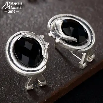 

Poland S925 Fine Stud Earrings Sapphire Earrings Women Antique shop art handicraft Artisan Baltic Gemstone Lazuli