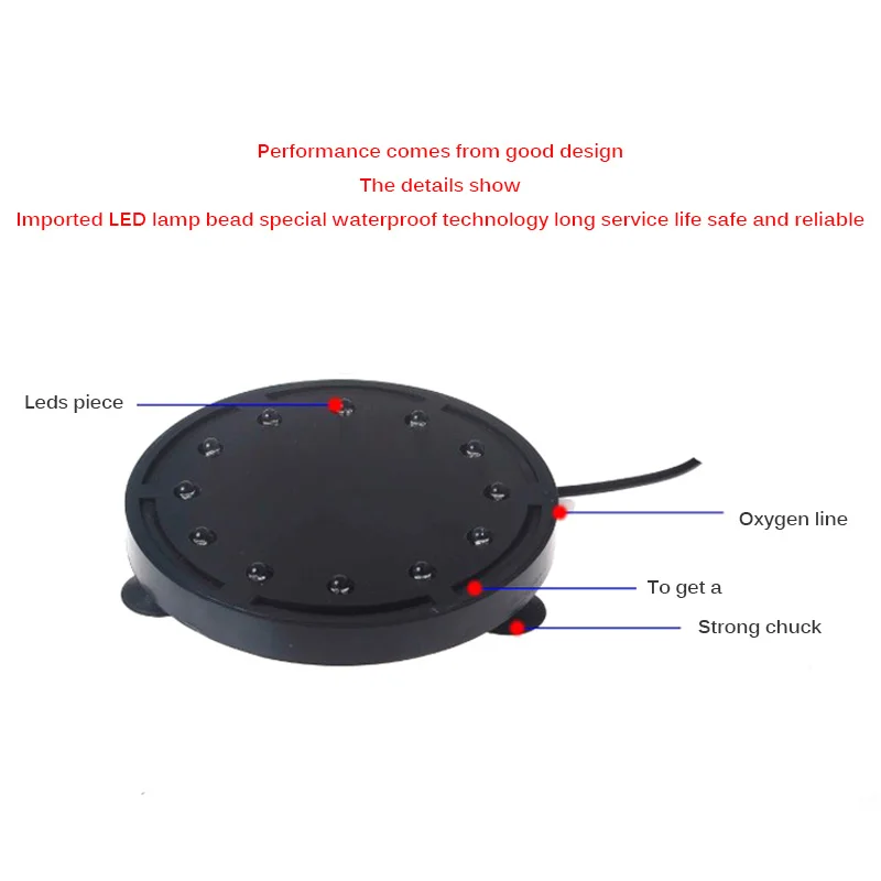 Водонепроницаемый для аквариума освещение погружной светодиодный пузырьковый воздушный свет красочное украшение для аквариума Bubbler лампа
