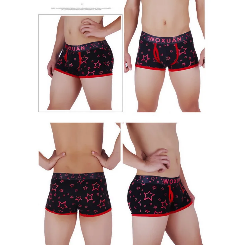 Мужское нижнее белье, боксеры,, сексуальные полосатые хлопковые мужские трусы, дышащие удобные трусы, мужские трусы-боксеры с принтом, нижнее белье